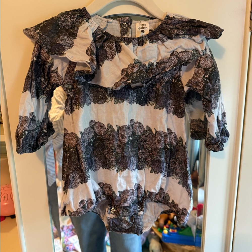 Kate Quinn Black and White Baby Romper